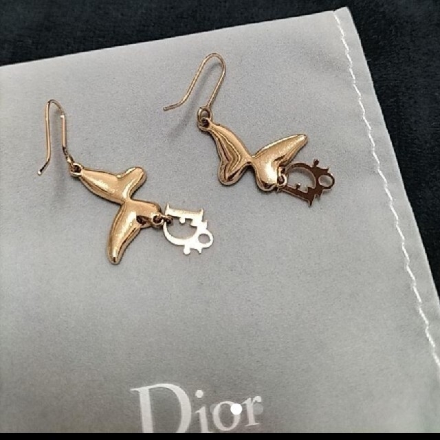 再値下げ Dior バタフライ ピアス ゴールド 蝶 クリスチャンディオール