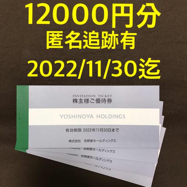 吉野家 株主優待4冊 12000円分②