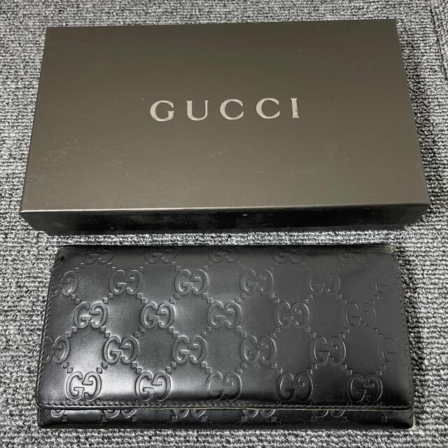 Gucci(グッチ)のGUCCI グッチシマ レザー長財布 ジャンク品 メンズのファッション小物(長財布)の商品写真