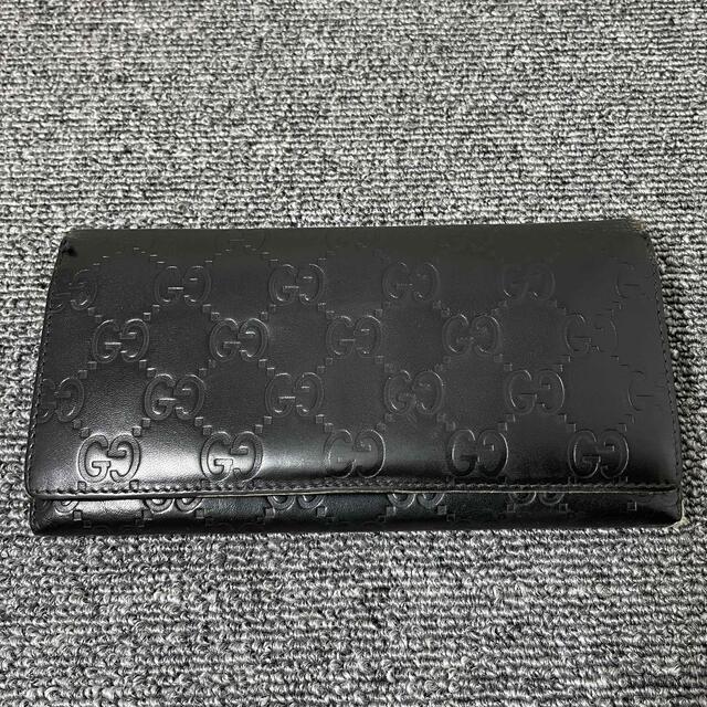 Gucci(グッチ)のGUCCI グッチシマ レザー長財布 ジャンク品 メンズのファッション小物(長財布)の商品写真