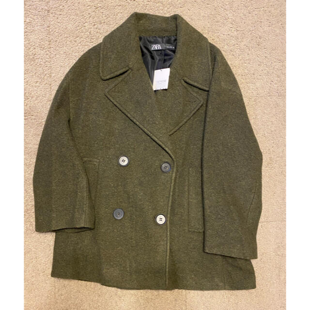 ZARA - 新品タグ付き ZARA ザラ ウール混コート ジャケットの ZARA - 新品タグ付き ZARA ザラ ウール混コート ジャケットの