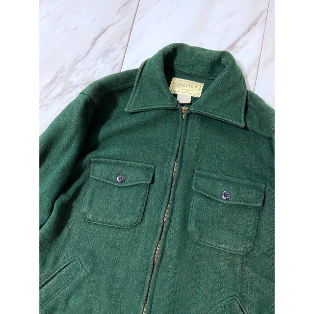 vintage 70s melton マッキー 緑 cpo ウールジャケット