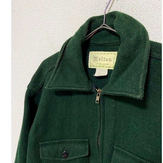 vintage 70s melton マッキー 緑 cpo ウールジャケット