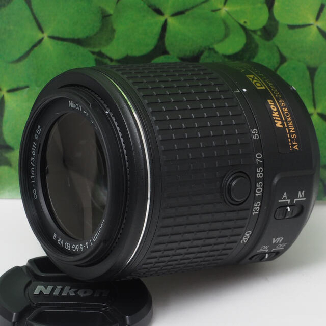 美品】ニコン55-200mm VRII⭐️望遠レンズ 運動会で大活躍 フード付