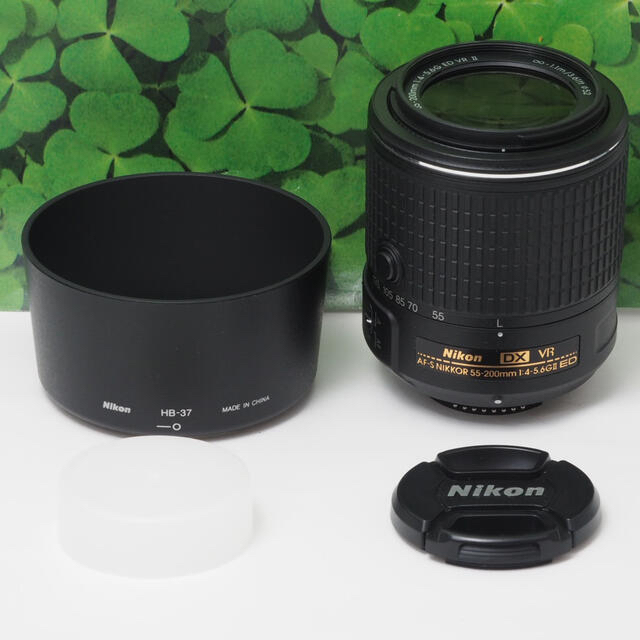 【美品】ニコン55-200mm VRII⭐️望遠レンズ 運動会で大活躍 フード付