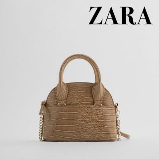 ザラ(ZARA)のZARA♡アニマル柄ミニボストンバッグ(ショルダーバッグ)