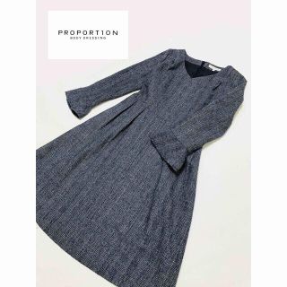 プロポーションボディドレッシング(PROPORTION BODY DRESSING)の【美品】プロポーションボディドレッシング グレンチェック ワンピース(ひざ丈ワンピース)