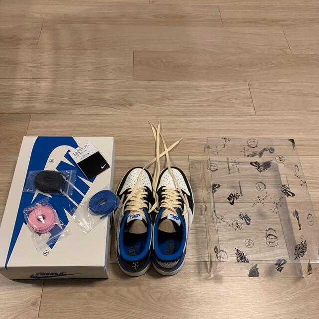 スニーカーTravis Scott × fragment エアジョーダン１LOW