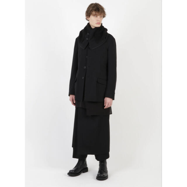 Yohji Yamamoto(ヨウジヤマモト)の【未使用品】21AW ヨウジヤマモトW/G BOA HOODED JACKET メンズのジャケット/アウター(テーラードジャケット)の商品写真