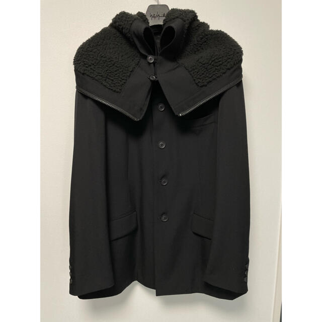 Yohji Yamamoto(ヨウジヤマモト)の【未使用品】21AW ヨウジヤマモトW/G BOA HOODED JACKET メンズのジャケット/アウター(テーラードジャケット)の商品写真