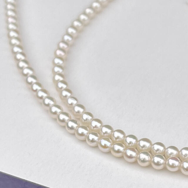 あこや真珠ネックレス3.0-3.5mmペア付きベビーアコヤパール新品ケース付きすべての真珠製品