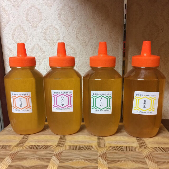 セール【非加熱・生はちみつ】百花蜜1000g&菜の花1000g(2本セット) 4