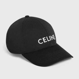 セリーヌ(celine)のCELINE ベースボールキャップ / コットンドリル ブラック　S (キャップ)