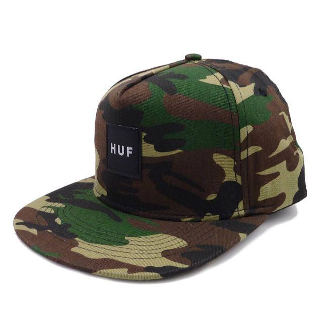 HUF ハフ ロゴ フラットバイザー スナップバックキャップ