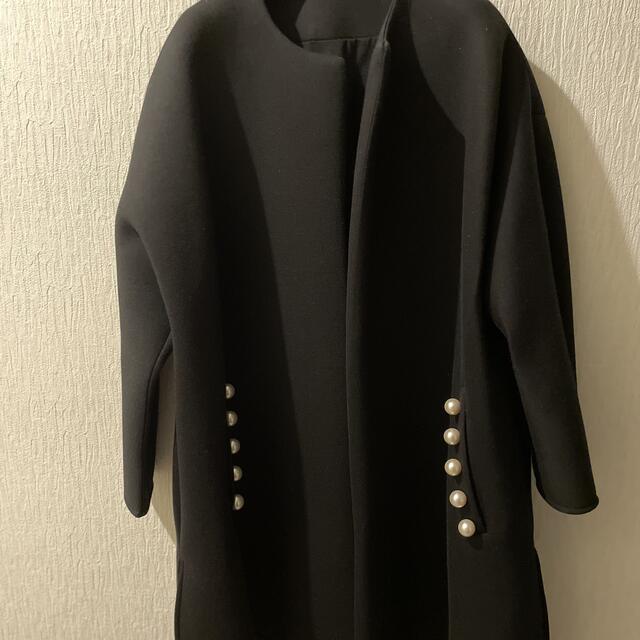 TREFLE+1 トレフルプラスワン パールボンディングコート ブラック