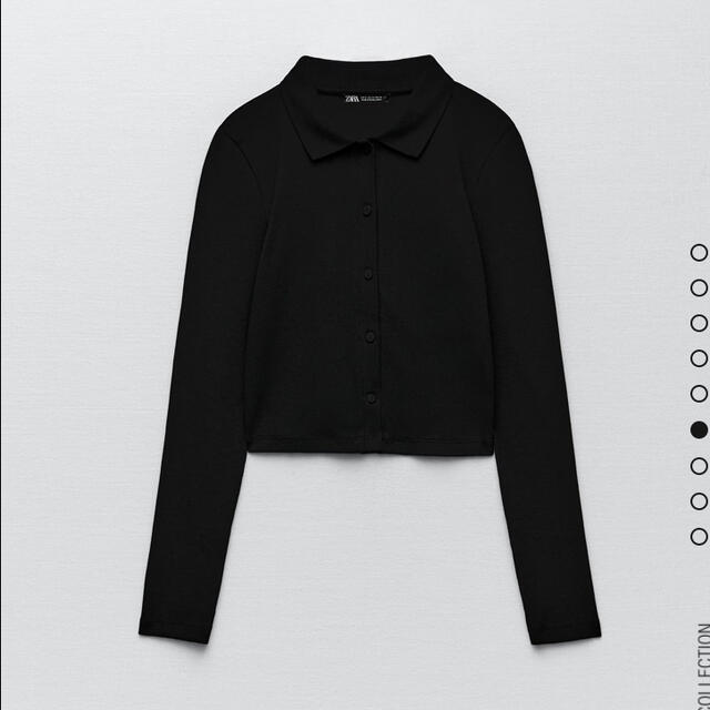 ZARA(ザラ)のZARA リブ地ポロシャツ レディースのトップス(ポロシャツ)の商品写真