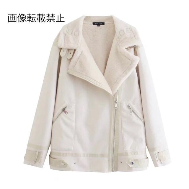 ZARA - 🍁11月新作🍠6782◇white ホワイト ムートンコートの通販 by