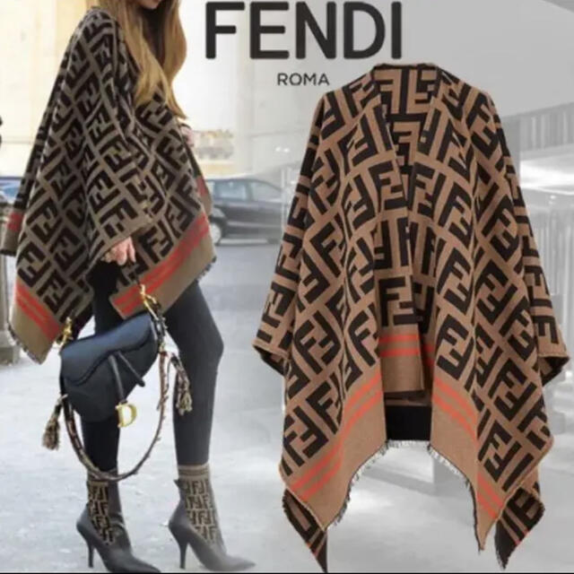 FENDI(フェンディ)の【美品】FENDI♡ポンチョ レディースのジャケット/アウター(ポンチョ)の商品写真