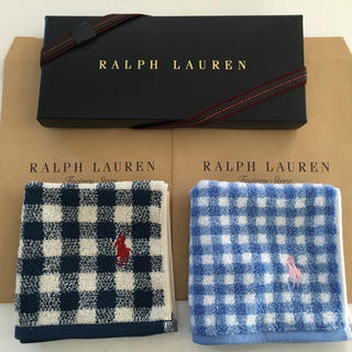 ラルフローレン(Ralph Lauren)の2枚⭐︎タオルハンカチ⭐︎ラルフローレン 新品 ギフト(ハンカチ/ポケットチーフ)
