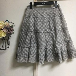 フォクシー(FOXEY)のFOXEYシルクスカート お値下げ(ひざ丈スカート)