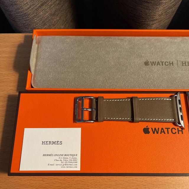 超希少エトゥープ　HERMES Apple Watch レザーストラップ