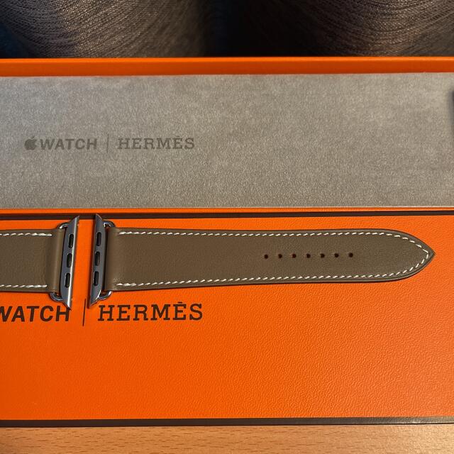 超希少エトゥープ　HERMES Apple Watch レザーストラップ