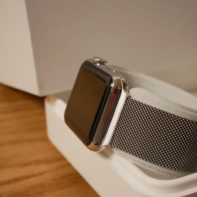 腕時計(デジタル) 【美品】初代Apple Watch 42mm ステンレススチール