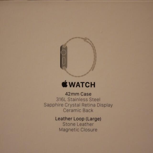 Apple Watch(アップルウォッチ)の【美品】初代Apple Watch 42mm ステンレススチール メンズの時計(腕時計(デジタル))の商品写真