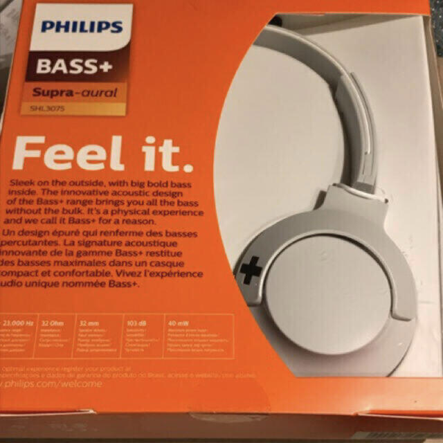 PHILIPSフィリップスBass+ SHL3075WTヘッドホン マイク付×8