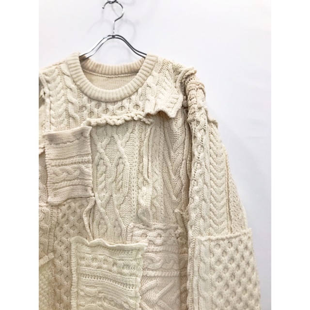 1LDK SELECT(ワンエルディーケーセレクト)のStein Oversized Interlaced Cable Knit LS メンズのトップス(ニット/セーター)の商品写真