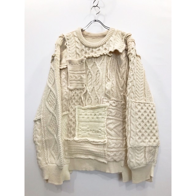 1LDK SELECT(ワンエルディーケーセレクト)のStein Oversized Interlaced Cable Knit LS メンズのトップス(ニット/セーター)の商品写真