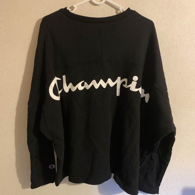 FRAY I.D(フレイアイディー)の【FRAY I.D×Champion】バックプリントロングTシャツ  レディースのトップス(Tシャツ(長袖/七分))の商品写真