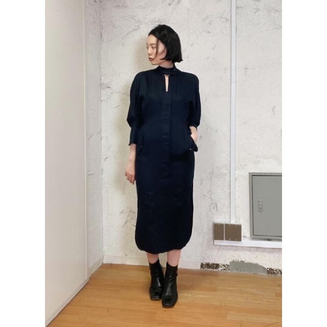 Ｃｏｔｔｏｎ　Ｄｏｕｂｌｅ　Ｃｌｏｔｈ　Ｄｒｅｓｓネイビー　サイズ1ワンピース