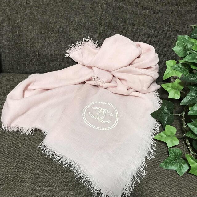 CHANEL(シャネル)のCHANEL シャネル 大判 ストール ピンク レディースのファッション小物(ストール/パシュミナ)の商品写真