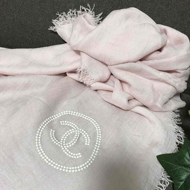 CHANEL(シャネル)のCHANEL シャネル 大判 ストール ピンク レディースのファッション小物(ストール/パシュミナ)の商品写真