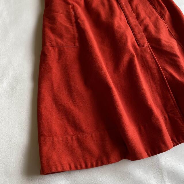 MARGARET HOWELL(マーガレットハウエル)のMHL.マーガレットハウエル　ラップスカート　コットン　赤　レッド レディースのスカート(ひざ丈スカート)の商品写真