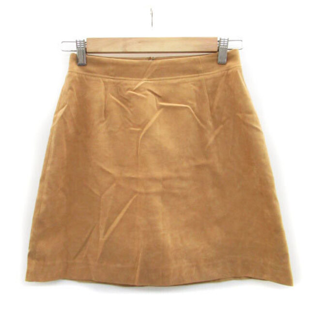 MURUA(ムルーア)のムルーア MURUA スカート 台形 フレア ミニ丈 スエード調 2 ブラウン レディースのスカート(ミニスカート)の商品写真