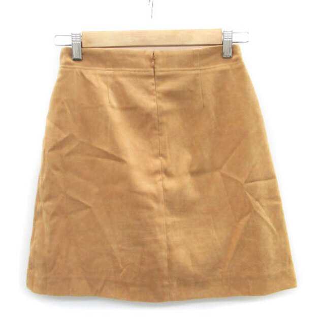 MURUA(ムルーア)のムルーア MURUA スカート 台形 フレア ミニ丈 スエード調 2 ブラウン レディースのスカート(ミニスカート)の商品写真