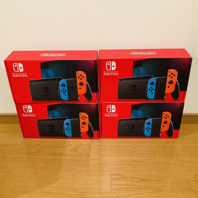 Nintendo Switch(ニンテンドースイッチ)の【新品未使用】4台　Nintendo Switch ネオンカラー エンタメ/ホビーのゲームソフト/ゲーム機本体(家庭用ゲーム機本体)の商品写真