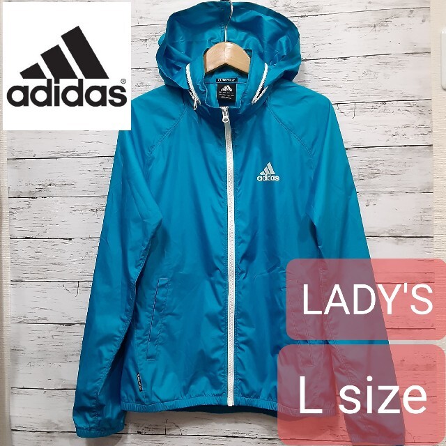 adidas(アディダス)の✨美品✨ アディダス LADY'S ウィンドブレーカー L スポーツ レディースのジャケット/アウター(ナイロンジャケット)の商品写真