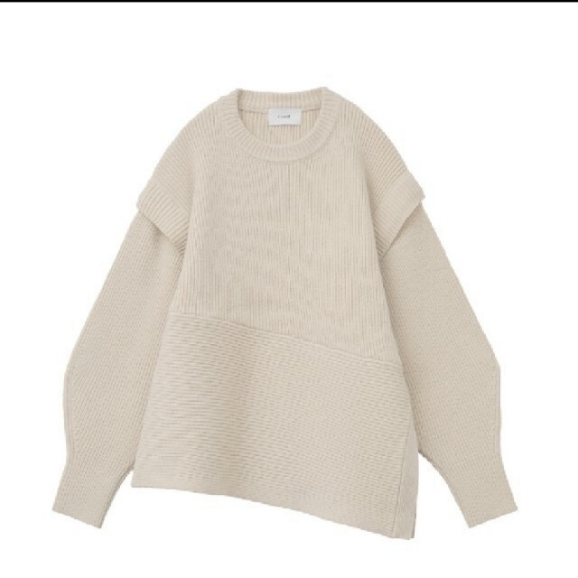 クーポンで定価以下★CLANE 2WAY SLANT KNIT TOPS 3