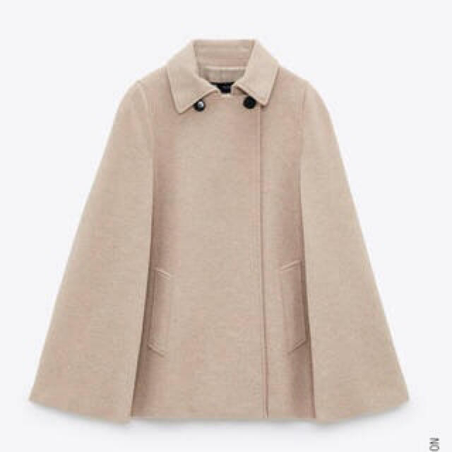 完売品✨美品✨ZARA　ポンチョ　ケープコート　ベージュ　堀未央奈着用　M