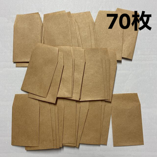 折り紙封筒　豆ポチ袋　クラフト紙　70枚(その他)