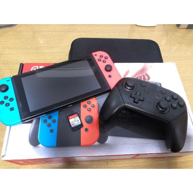 【PROコン/ポーチ付】Nintendo Switch本体ネオンカラー