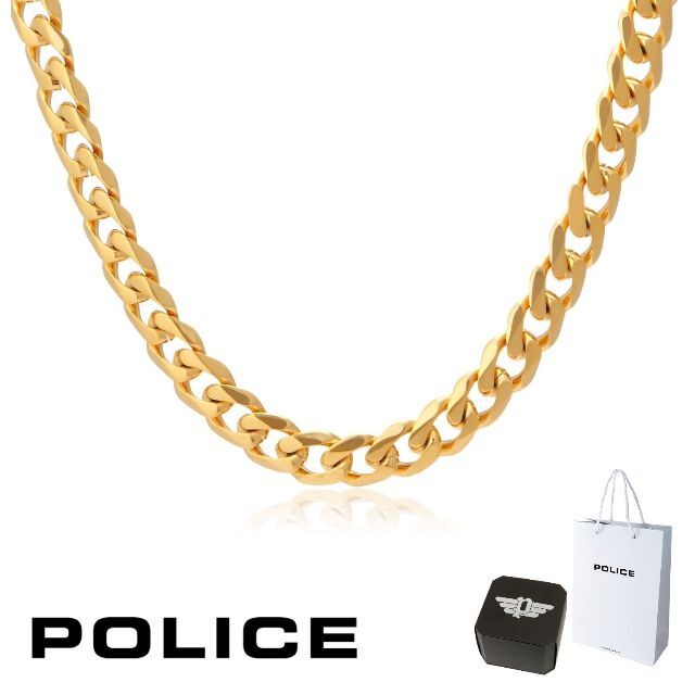 POLICE(ポリス)のポリス POLICE ネックレス 喜平 SIN シン 25490PSG02 メンズのアクセサリー(ネックレス)の商品写真