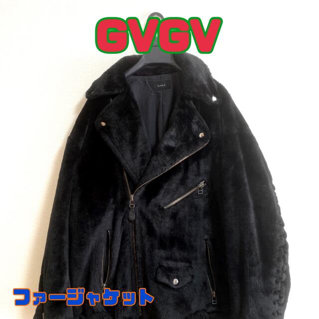 ライダースジャケット【ユニセックス】GVGV ファーレースアップ　バイカージャケット　38