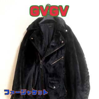 【ユニセックス】GVGV ファーレースアップ　バイカージャケット　38