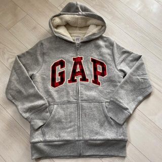 ギャップキッズ(GAP Kids)のGAPパーカー　フード付きパーカー　ジップアップ ボア ロゴパーカー 暖か (パーカー)