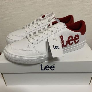 リー(Lee)の未使用Lee スニーカー　KING MAN WHITE/DR.RED 26.5(スニーカー)