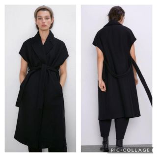 ザラ(ZARA)の【ZARA】未使用✨ザラ ロングジレ ベスト コート XS アウター ワンピース(ベスト/ジレ)